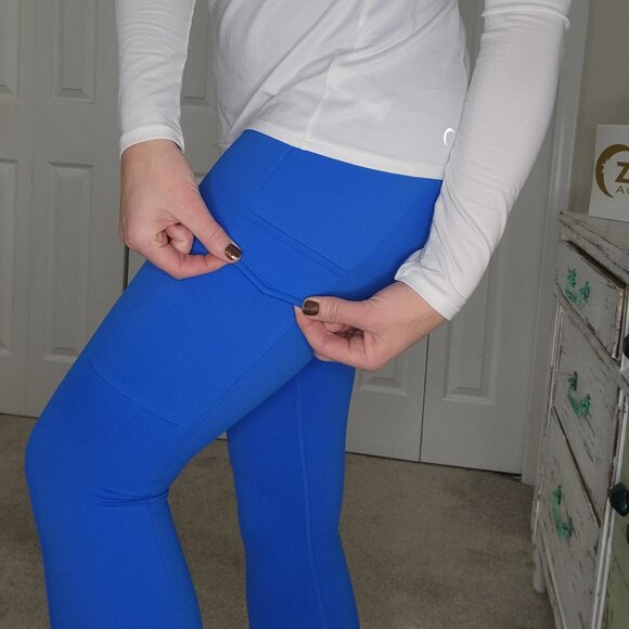 Zyia Baltic Blue Cargo Pocket Light n Tight 7/8 24” - Picture 3 of 4